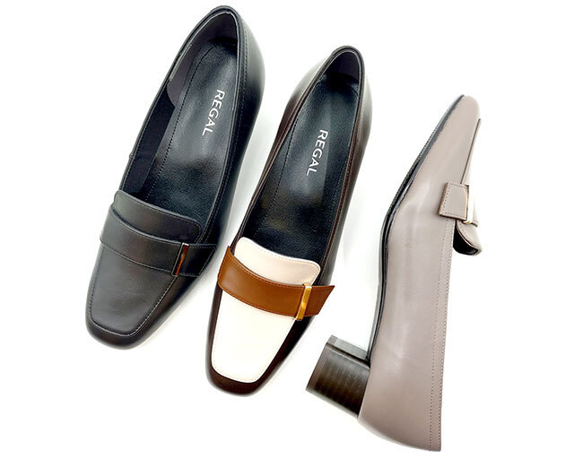 リーガル F57RBJ 晴雨兼用ヒールローファー