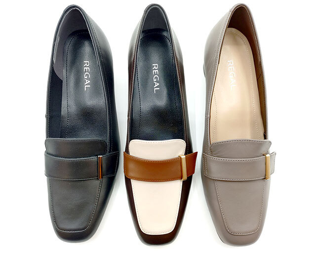 リーガル F57RBJ 晴雨兼用ヒールローファー